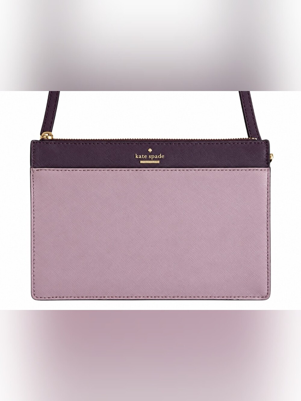 Kate Spade Muave & Plum Leather Cameron Street Clarise Crossbody EUC